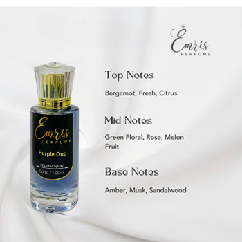 Purple Oud Apparel Spray Perfume 50ml by Emris Perfume