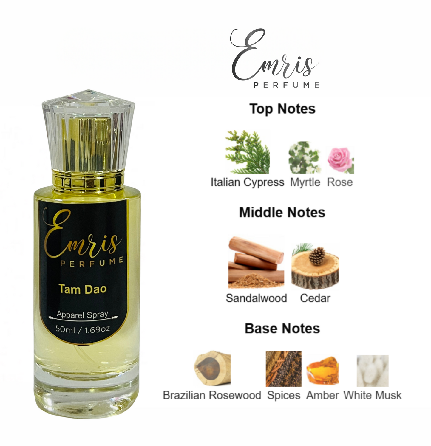 Tam Dao Apparel Spray Perfume 50ml by Emris Perfume
